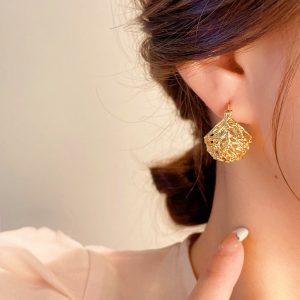 LAST DAY 70% OFF - Fashion Hollow-Carved Design Round Earrings (Buy 2 Free Shipping)
