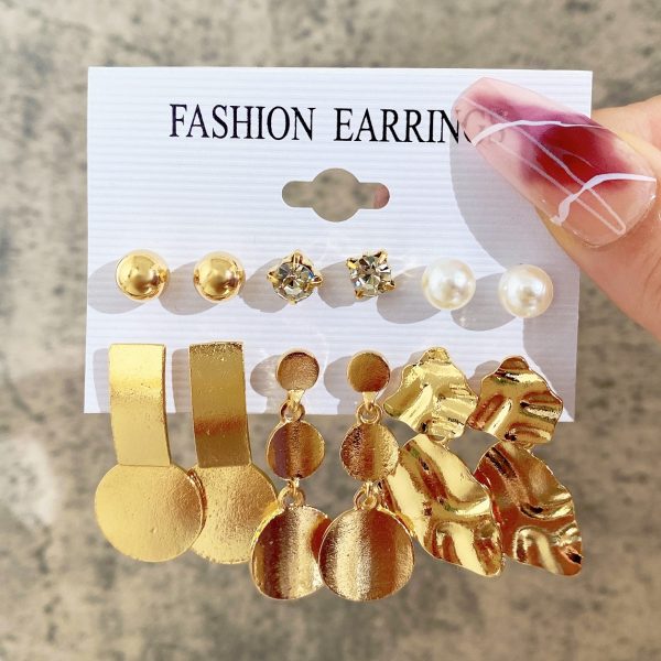 LAST DAY 70% OFF - Fashion Golden Earrings Set (Buy 2 Free Shipping)