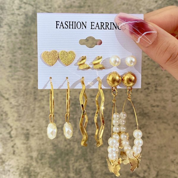 LAST DAY 70% OFF - Fashion Golden Earrings Set (Buy 2 Free Shipping)