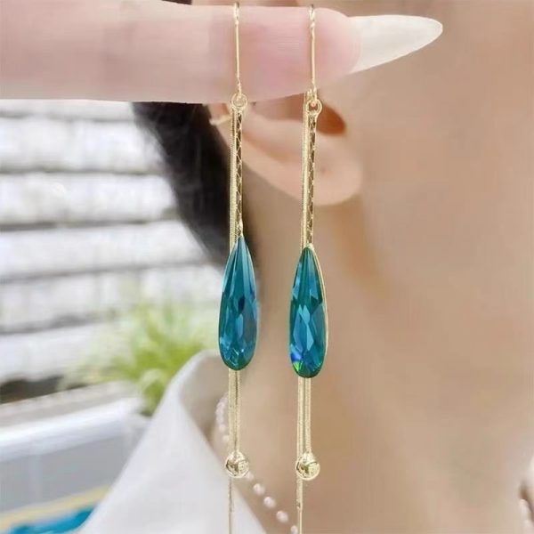 LAST DAY 70% OFF - Fashion Drop Crystal Earrings (Buy 2 Free Shipping)