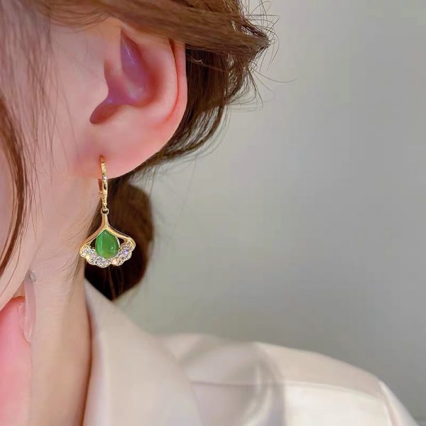 LAST DAY 70% OFF - Fashion Opal Ginkgo Leaf Earrings (Buy 2 Free Shipping)
