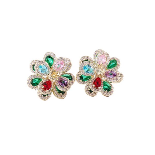 LAST DAY 70% OFF - Fashion Gradient Flower Earrings (Buy 2 Free Shipping)