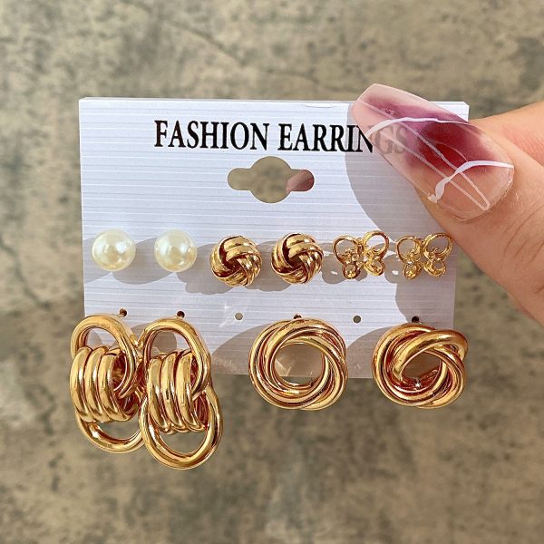 LAST DAY 70% OFF - Fashion Golden Earrings Set (Buy 2 Free Shipping)