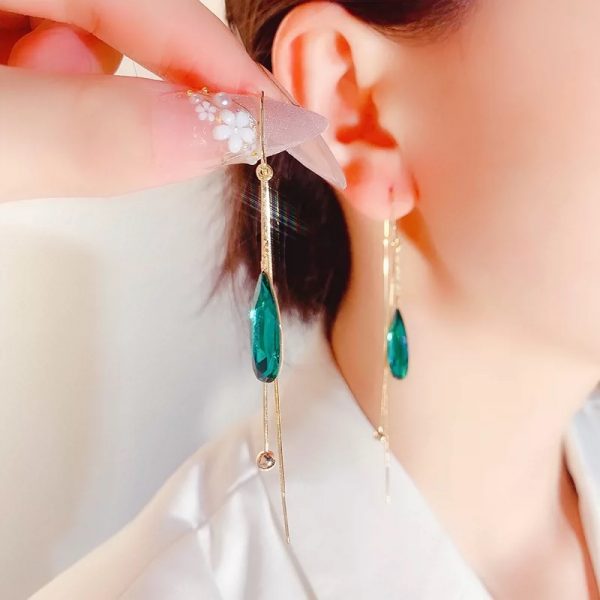 LAST DAY 70% OFF - Fashion Drop Crystal Earrings (Buy 2 Free Shipping)