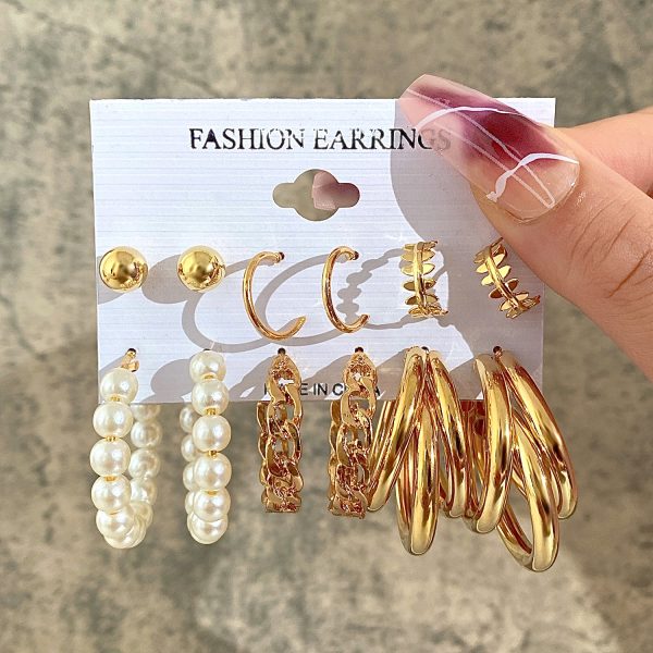 LAST DAY 70% OFF - Fashion Golden Earrings Set (Buy 2 Free Shipping)